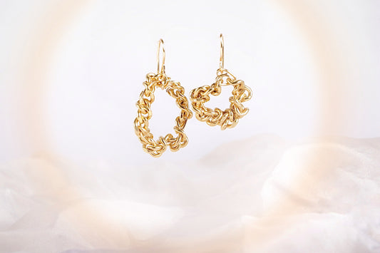 Chain hoop earrings