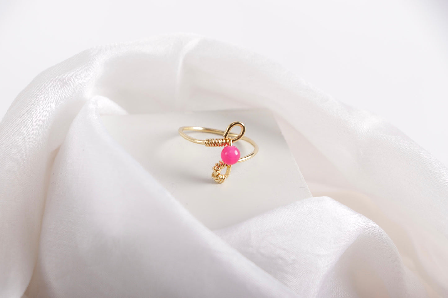 Loop ring in pink