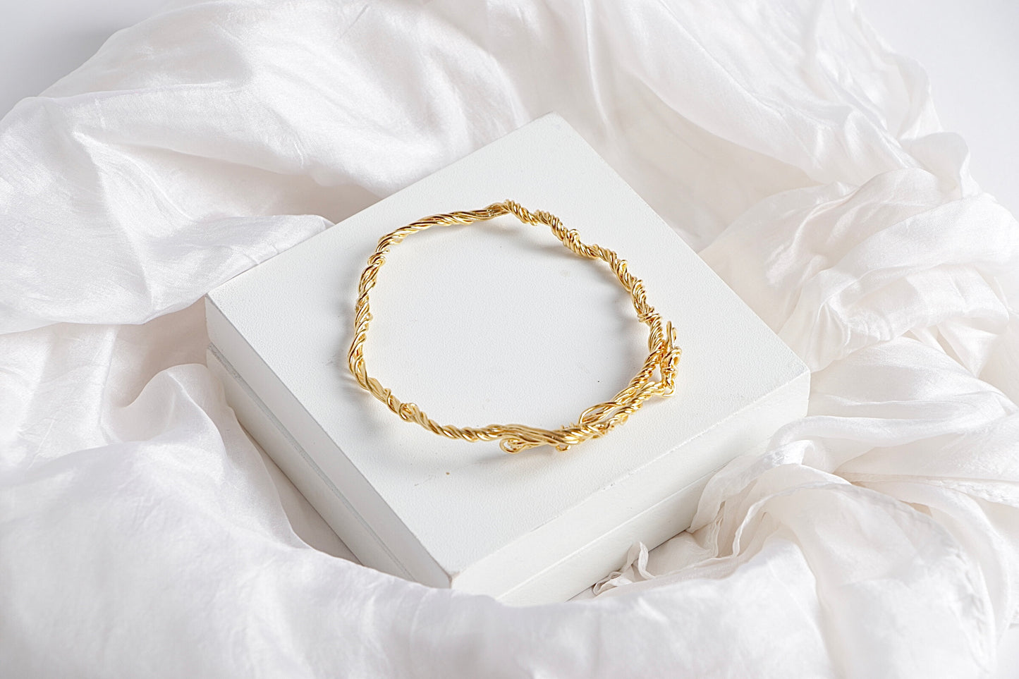 Twisted Gold Bangle